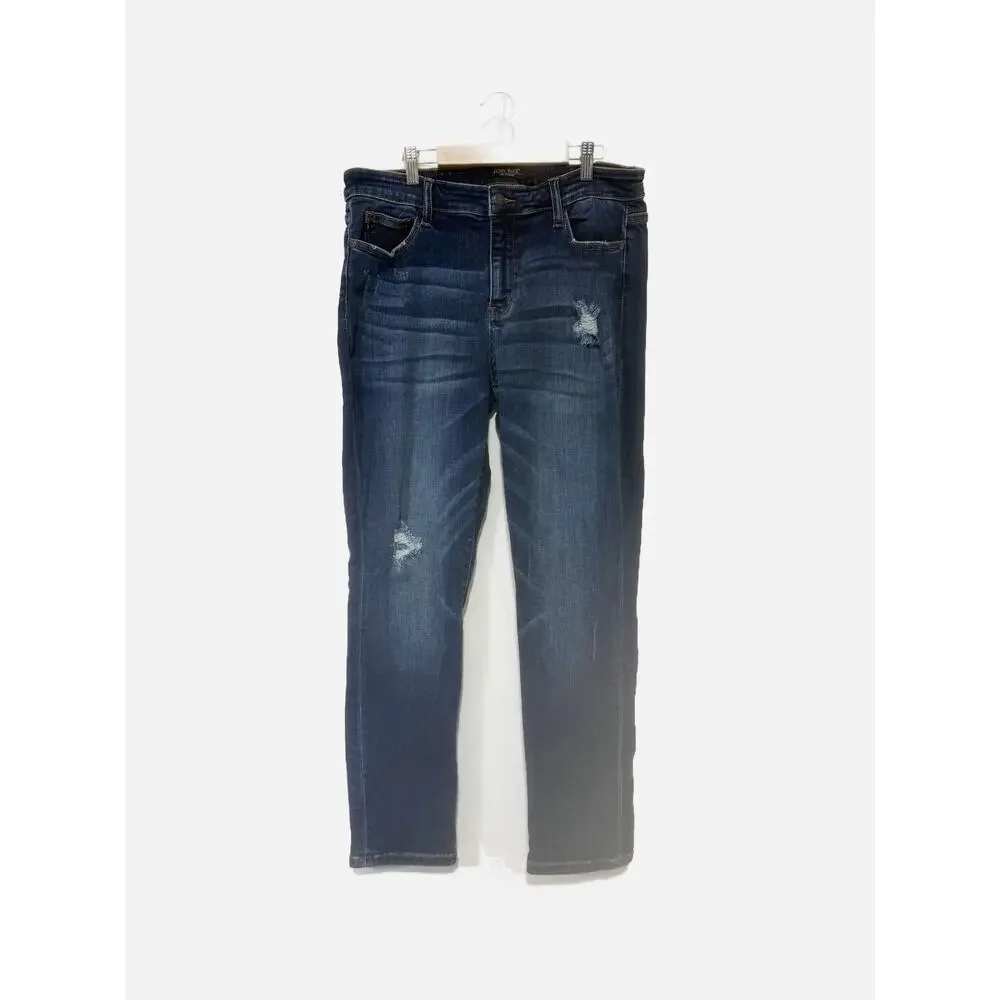 Judy Blue Women's Slim Fit Straight Leg Jeans Darker Wash Size 15/32